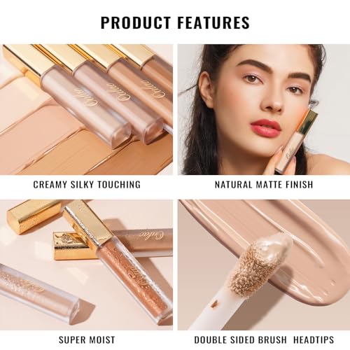 Oulac Full Coverage Concealer for Under Eyes, Long Lasting Multipurpose Makeup With Moisturising & Hydrating Formula - Image 3