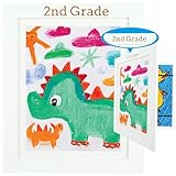 [1 Pack] - Kids Art Frames - '2nd Grade' Engraved Frame, 8.5x11 Front Opening kids Artwork Frames Changeable - Kids Art Frame Hold 100 Pieces of Artwork Display, Photos, Crafts, Drawing with