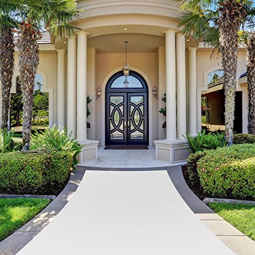 Neoprene Carpet Runner Reusable Plastic Floor Runner Non Slip Rubber Backed Runner Rugs For Hallway Aisle Runner Carpet Roll For Wedding Party Decor Prom Business Outdoor (White, 20 X 2.3 Ft) #TOP5