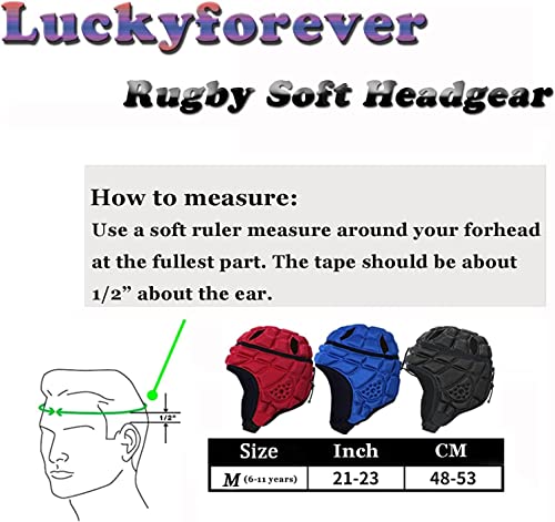 Civlann Goalkeeper Soft Padding Headgear, Breathable Head Padded, Adjustable Helmet For 7V7 Passing Leagues, Flag Football, Rugby, Brazilian Jiu-Jitsu, Children Playing - S #TOP2