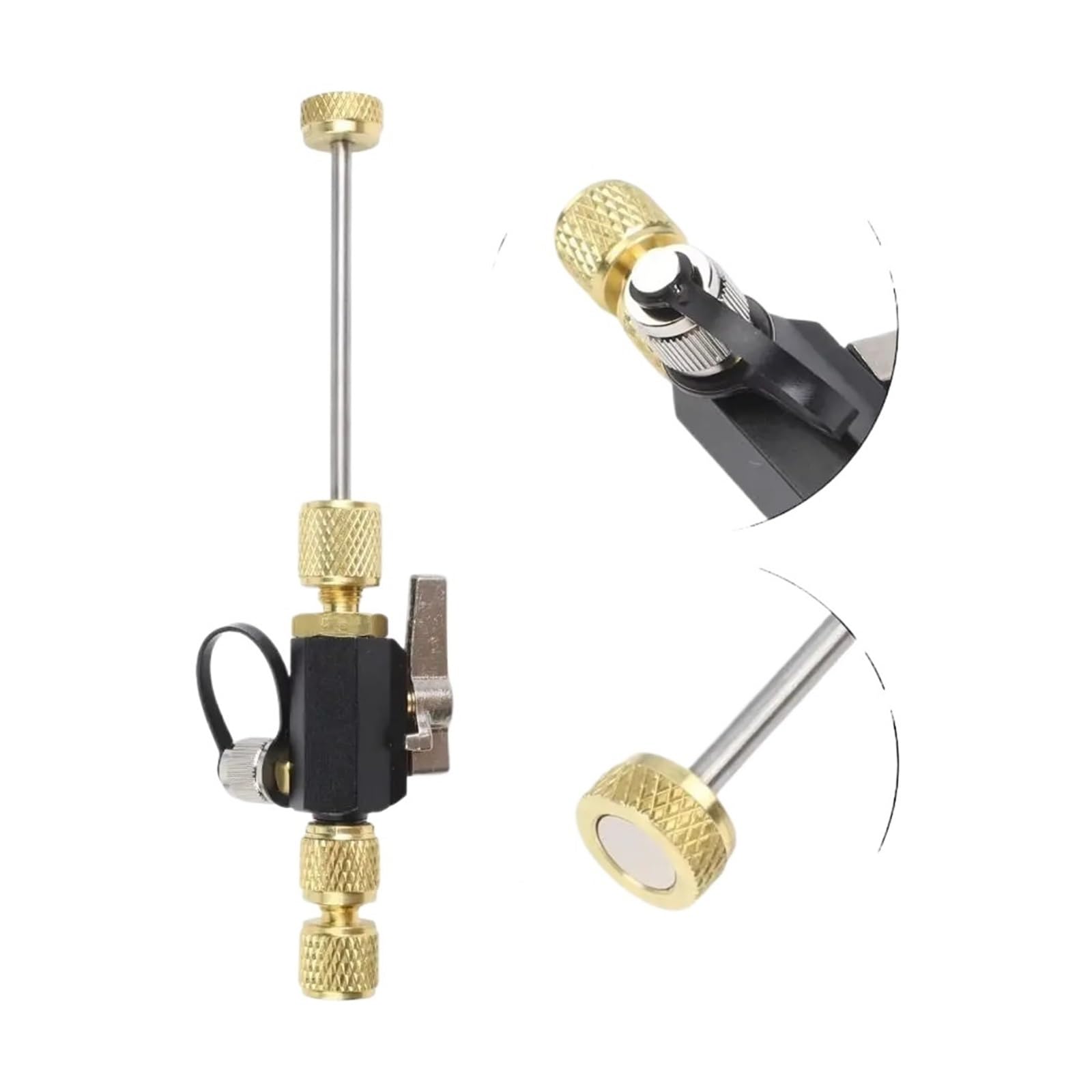 Strumento per la rimozione delle valvole Strumento for Lo smontaggio del Nucleo della valvola in Ottone for impieghi gravosi Ingegneria di precisione con classificazione Vuoto(Black)