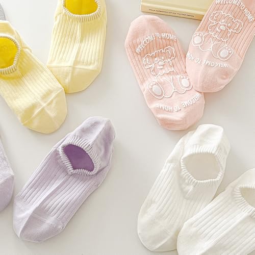 Image of No Show Socks Womens Cushioned Low Cut Athletic Hidden Liner for Sneakers Ankle Invisible Running Socks 5 Pairs