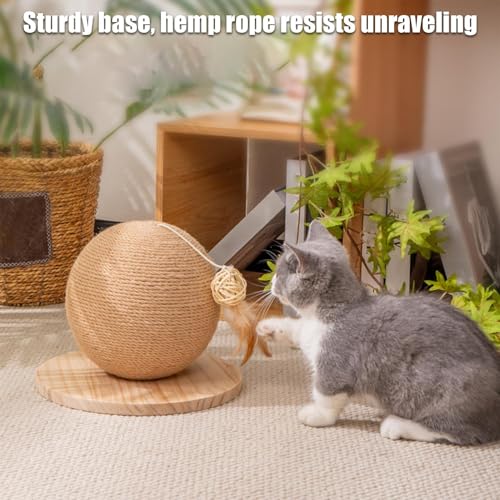 Rascador bola para gatos de interior ideal para jugar cazar y trepar sin dañar los sofás 4