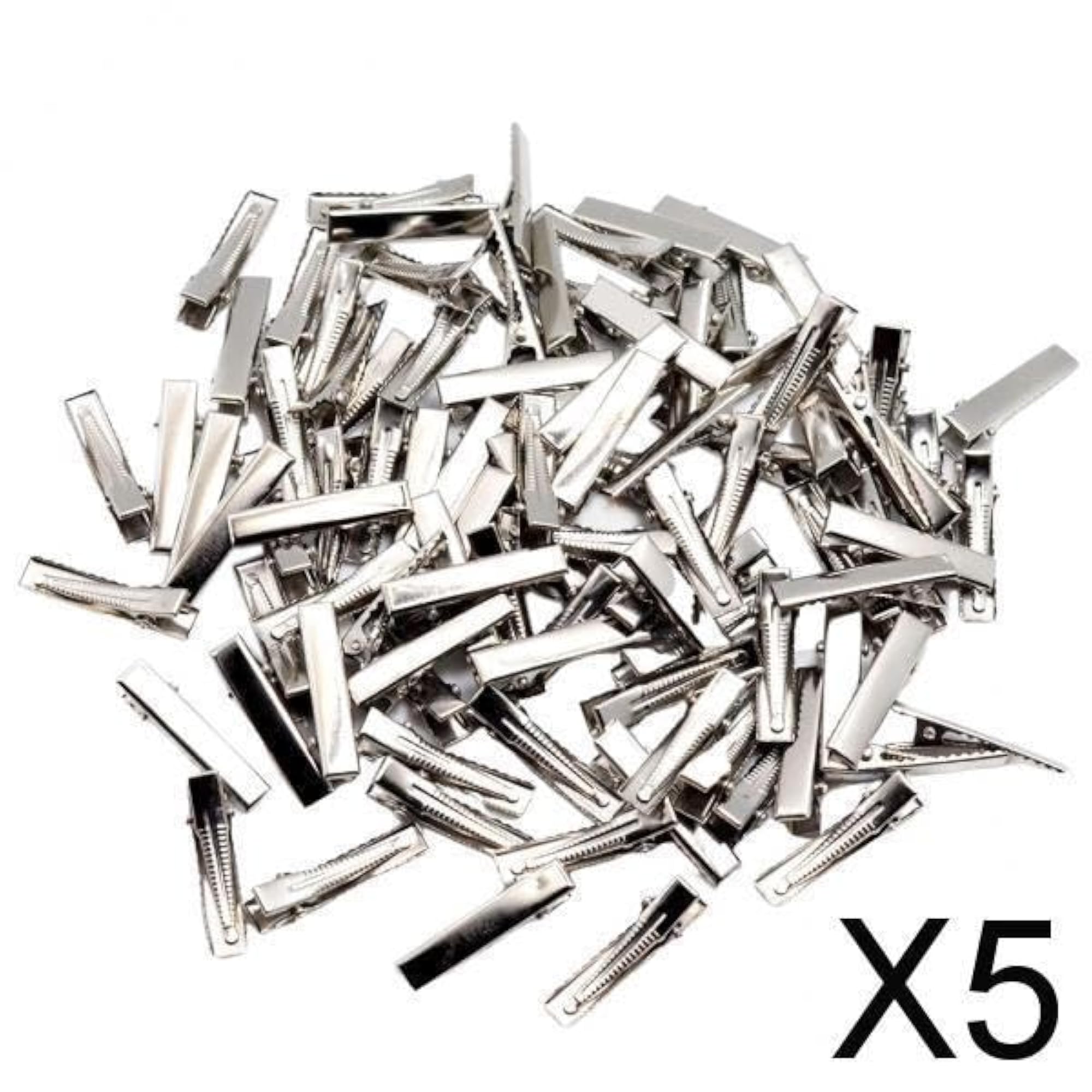 100 Pack Flat Single Prong Alligator Hair Clips for DIY