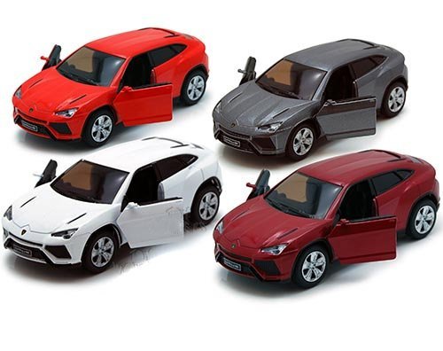 Kinsmart Scale 138 Lamborghini Urus pull back action diecast car set of 4