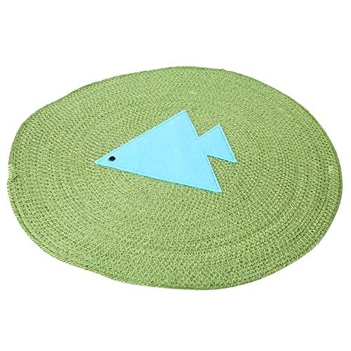 Junlucki Almofada de raspagem de gato de verão com padrões de desenho animado para animais de estima