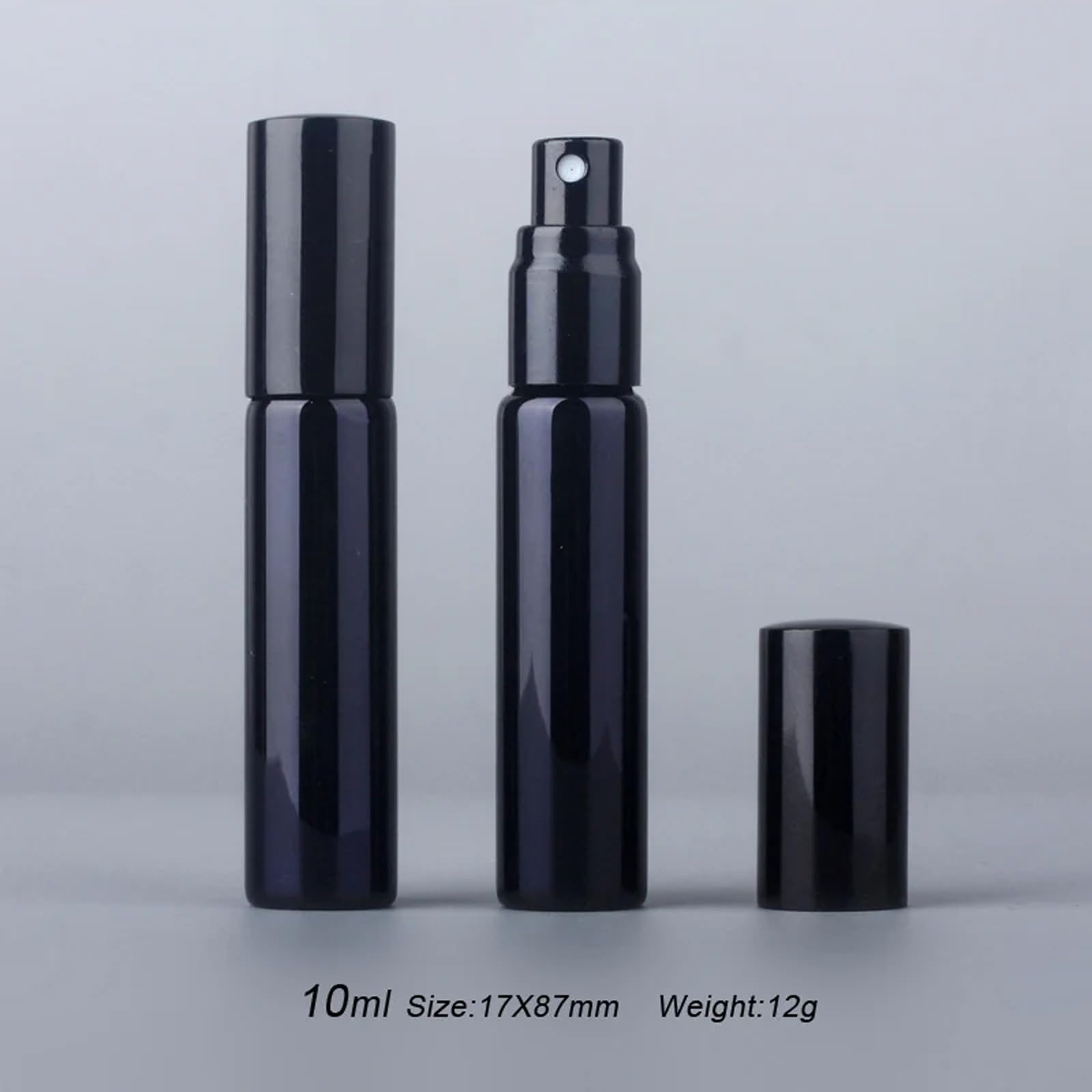 Bottiglia di Profumo Ricaricabile in Vetro UV Portatile, 100 Pezzi/Lotto Bottiglie Spray atomizzatore da 10 ml Contenitore cosmetico Vuoto Campione