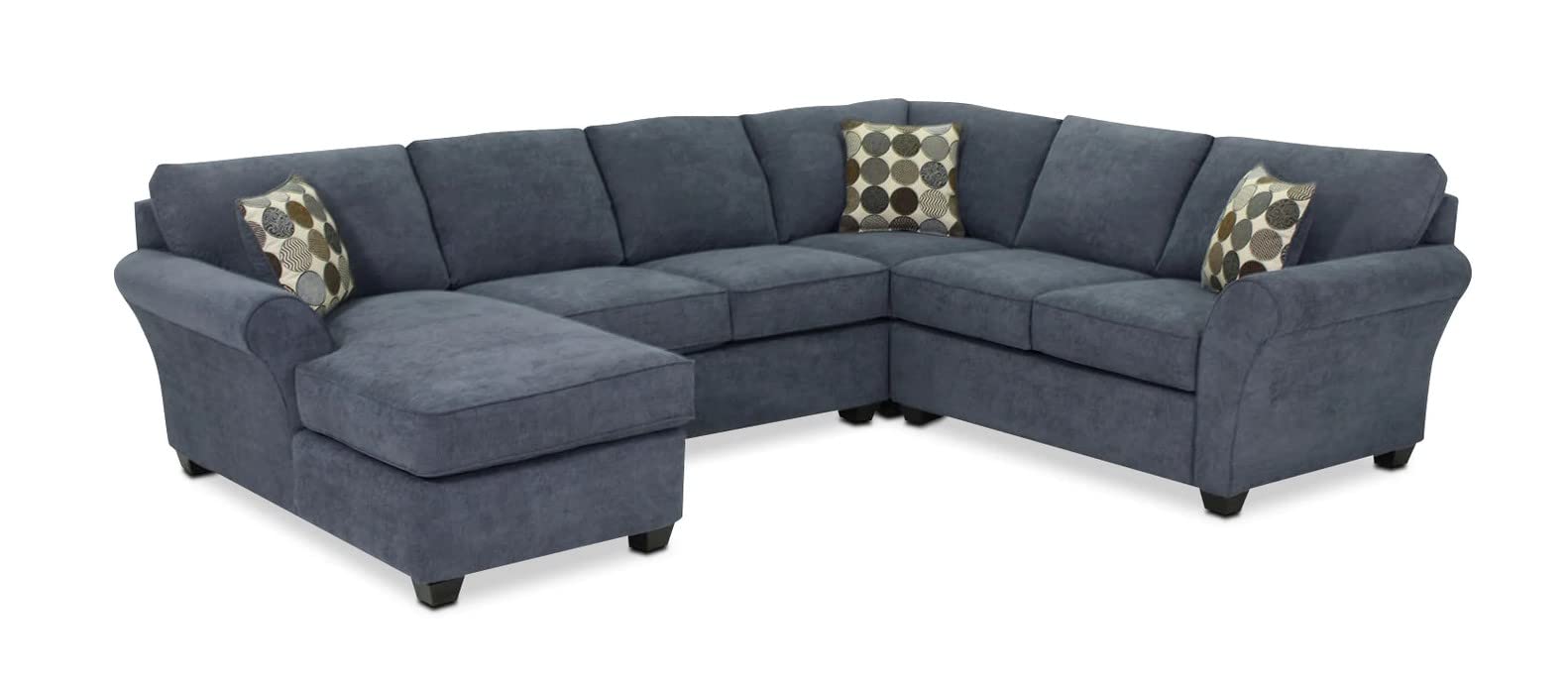 Alyssa 5 Seater L Shaped Sectional Living Room Sofa Set (Left Side,Blue)-image-4