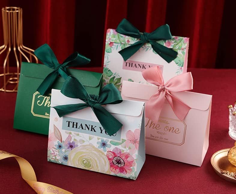 New Creative Wedding Candy Box high-end Wedding Companion Gift Box Wedding Candy Cookie Bag Birthday Box (D,100PCS)