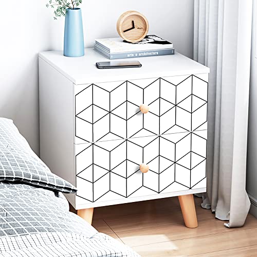 Removable Wallpaper White And Black Contact Paper For Cabinets Stripe Peel And Stick Wallpaper Self Adhesive Contact Paper For Wall Covering Vinyl Rolls 118"X17.7" #TOP2