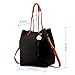 OCT17 Fashion Tassel buckets Tote Handbag, Women Messenger Hobos Shoulder Bags, Crossbody Satchel Bag - Black