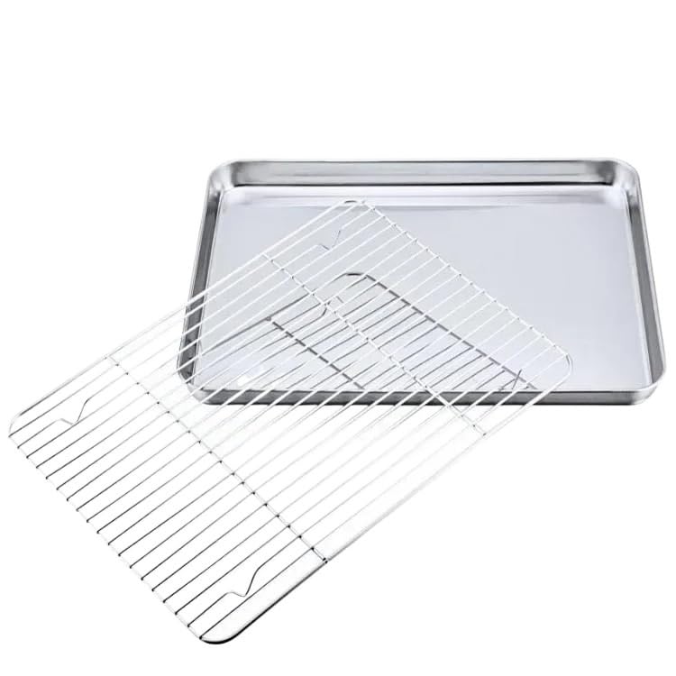 Bandeja de horno con rejilla para asados crujientes en tus cenas