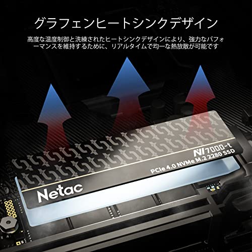 Netac M.2 NVMe SSD 1TB PCIe Gen 4×4 NV7000-t の商品画像 2