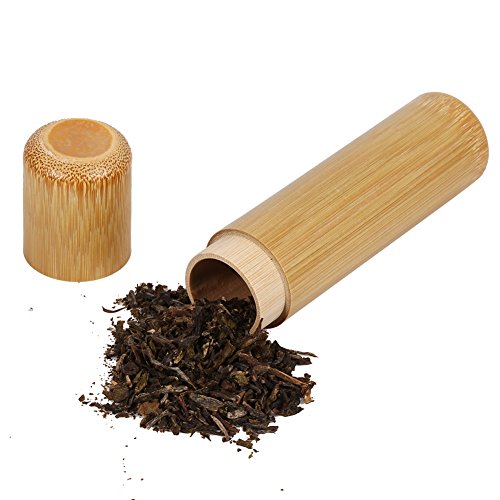 Tube Lid Round Shape Portable hand made Tea Jar Storage Holder Container Box for Loose Leaf Tea box, Seed Keeper(2.5 * 23)