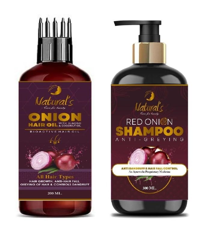 Red Onion Shampoo 300ML, Onion Hair Oil 200Ml Combo Pack (Pack Of 2)-image-22