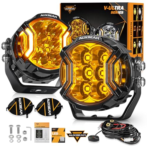 Auxbeam V-Ultra Series 3 Inch 108W LED Round Pods, 3 Modes Offroa...