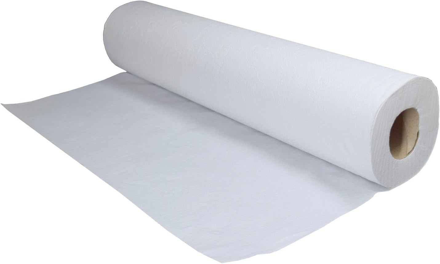 White Couch Hygiene Roll - 20" Wide x 40m Long | 1 ROLL 2Ply Paper Couch Roll for Medical Exam Table Paper, Massage, Beauty Bed & Hospitality