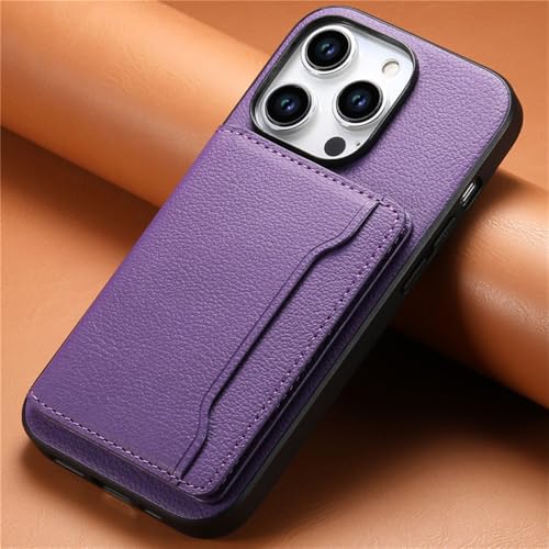 Étui portefeuille en cuir multifonctionnel pour iPhone 13 violet