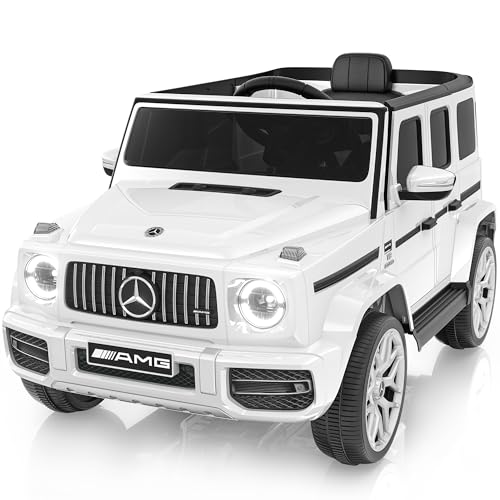 Licensed Mercedes Benz G63 Kids Electric Car, 12V 7Ah G wagon Ride on Car w/Safety High Window, Remote Control, 3 Speeds, Music Player, Horn & LED...