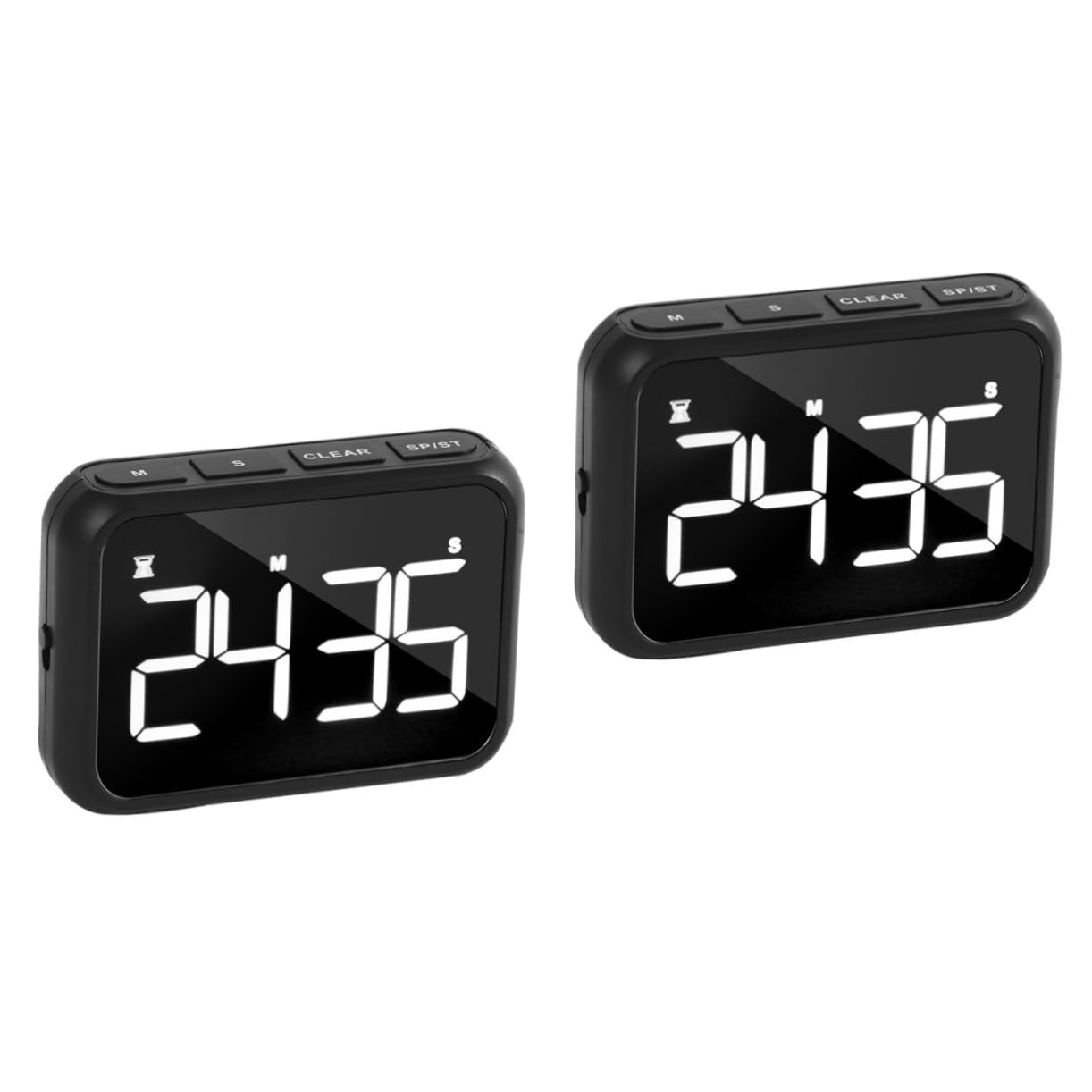 ABOOFAN 2 Piezas Temporizador Digital de Cocina con Pantalla LED Cocción y Repostería Compacto y Ligero Soporte de Incluido Función Cronómetro