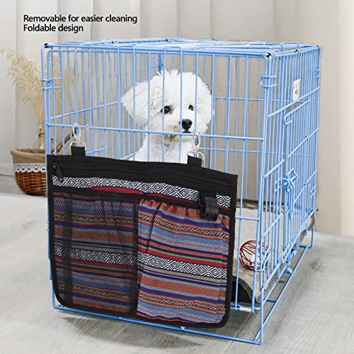 Bolsa de Armazenamento para Gaiola de Cachorro, Bolsos Múltiplos para Gaiola de Cachorro, Bolsa Susp