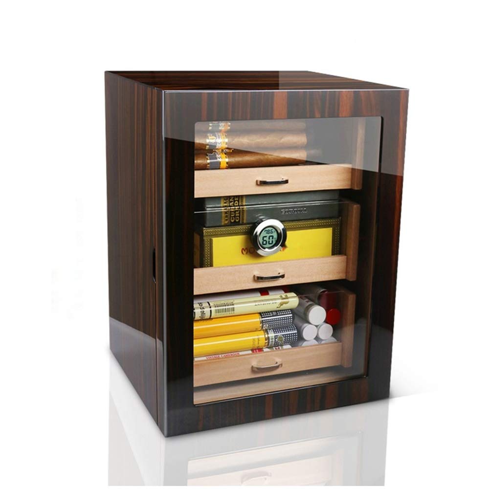 GagalU Cigar Humidor, Electronic Cigar Cooler Humidor,150-Cigar, with Spanish Cedar Wood Shelves/Tray