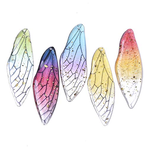 Pendentifs aile de fée en résine translucide aux finitions soignées