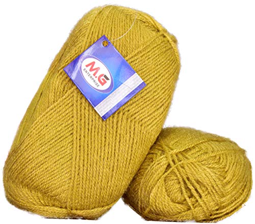 Image of M.G ENTERPRISE Rosemary MustardWool Thread 200 for Crochet, Knitting, Needle Knitting & Craft Projects