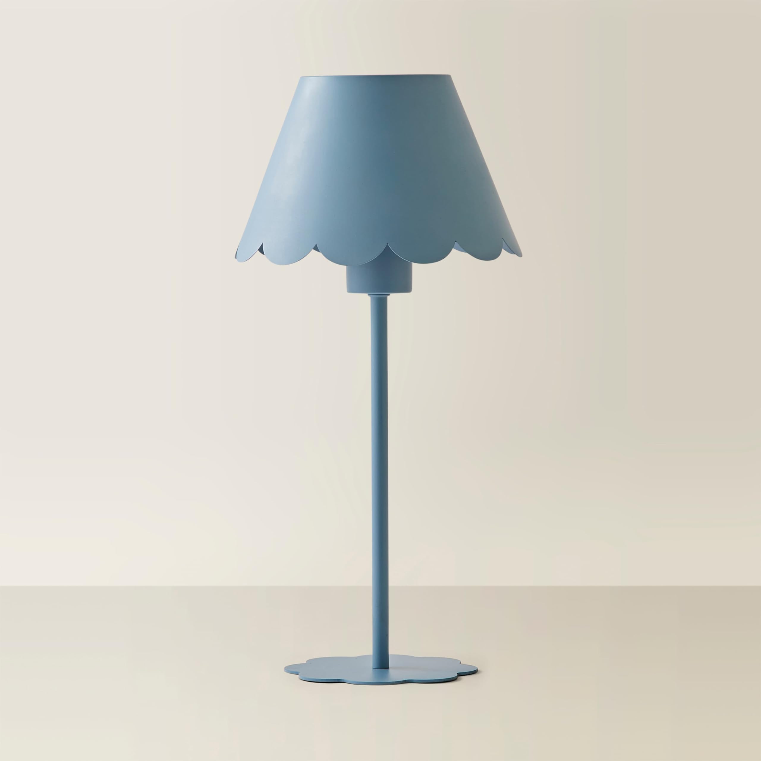 ValueLights | Hattie Blue Scallop Rechargeable Table Lamp | Table Lamp, Home Décor & Improvement Essential