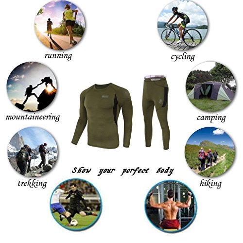 Image of WINDCHASER Mens Thermal Underwear Set Winter Sport Hunting Gear Sport Long Johns Base Layer Bottom Top