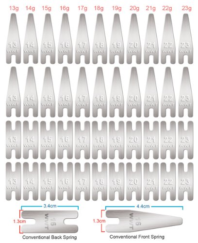 44PCS Tattoo Machine Repair CONVENTIONAL SPRINGS SET Polished Steel
