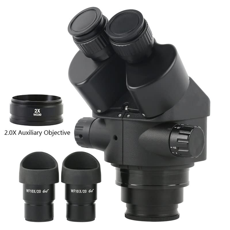 Microscope Binocular Lens 1X 2X 3X 4X Stereo Microscope Metal Material Optical Accessories Parts(3X)