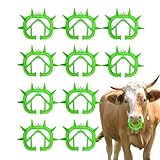 nasoper – 10 anillos de nariz para terneros y ganado, herramienta de succión para ganado, equipo agrícola duradero, diseño cómodo, para operaciones de cría doméstica