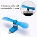iPhone Fan,Portable Cell Phone Fan Compatible for Mini Fan for iPhone 6/6 Plus,7/7 Plus,8/8 Plus, ipad (Blue)