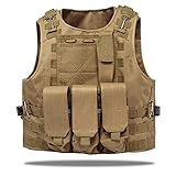 Nombreuses bandes horizontales solides à l'avant et à l'arrière pour accrocher du matériel supplémentaire, idéal pour la chasse, les jeux de survie en extérieur type paintball et les entraînements tactiques en intérieur ou extérieur.