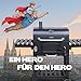 TAINO HERO XL BBQ Smoker GRILLWAGEN Holzkohle Grill Grillkamin Standgrill Räucherofen Zubehör