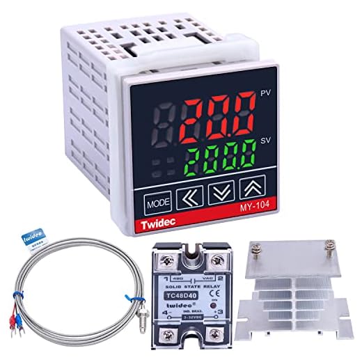 Twidec/ MV100-B10 Digital Display PID Temperature Controllers Thermostat Regulator AC 85V - 265V + K Sensor Thermocouple + Heat Sink and Solid State Relay SSR 40 DA