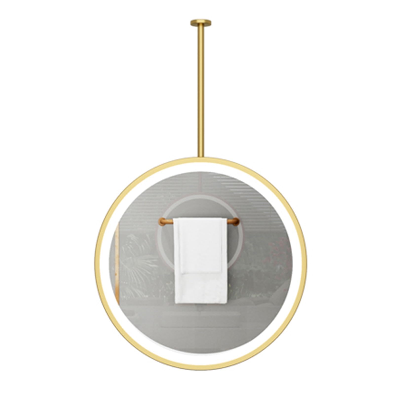 Miroir rotatif 360 double face avec éclairage LED 3 couleurs réglable