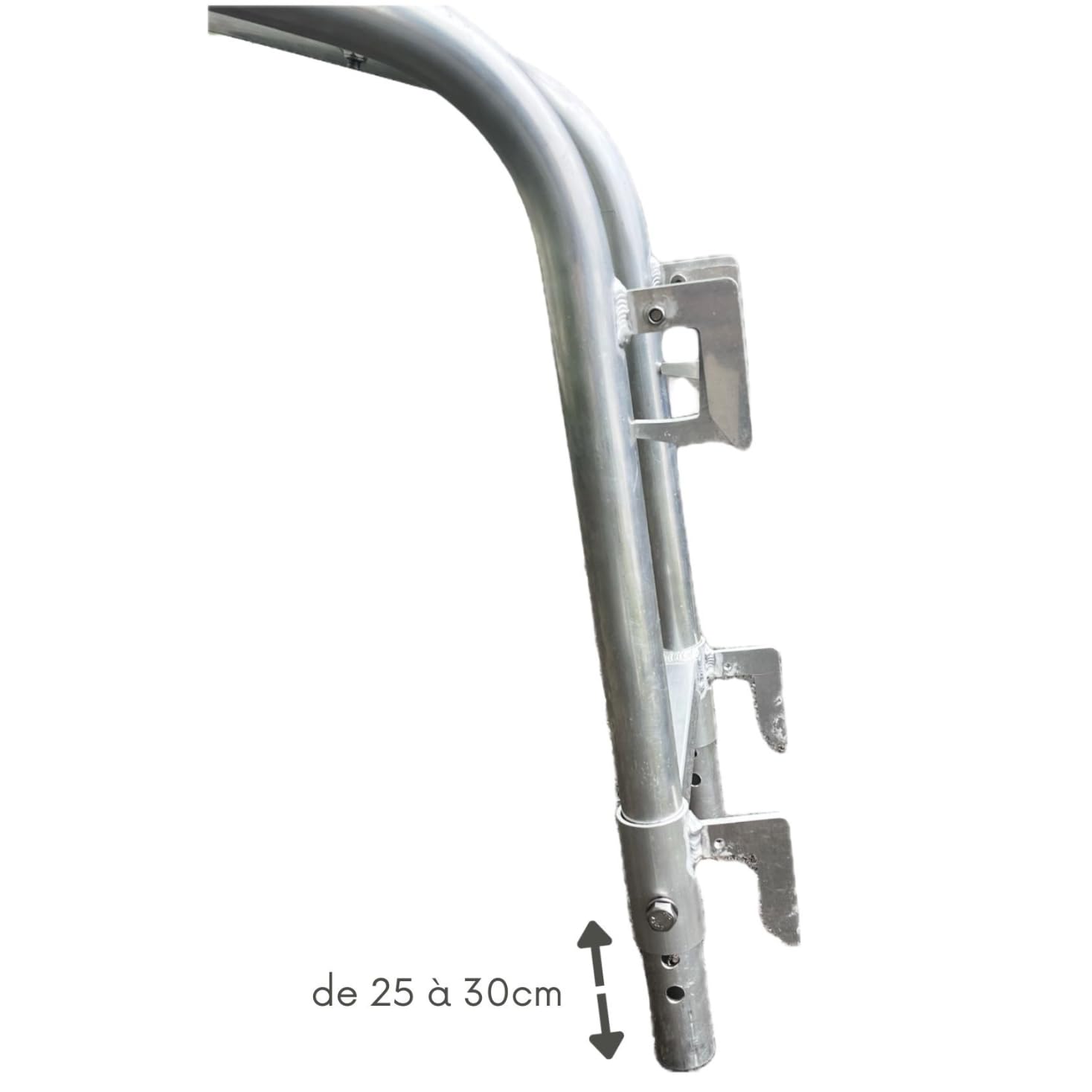 Distanziatore per Scala Telescopico in Alluminio 0,45–0,60 m – Supporto Murale per Scala con Protezione Anti-Scivolo | Stabilizzatore per Lavori in Altezza, Tetti e Facciate