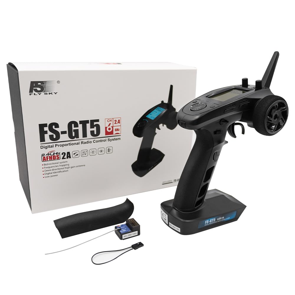 Photo 1 of Flysky FS-GT5 6CH 2.4GHz RC Transmitter with FS-BS6 Receiver