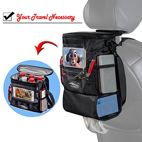 AMEIQ Seat Back Organizer for Car, Cooler with Phone iPad and Tissue Holder