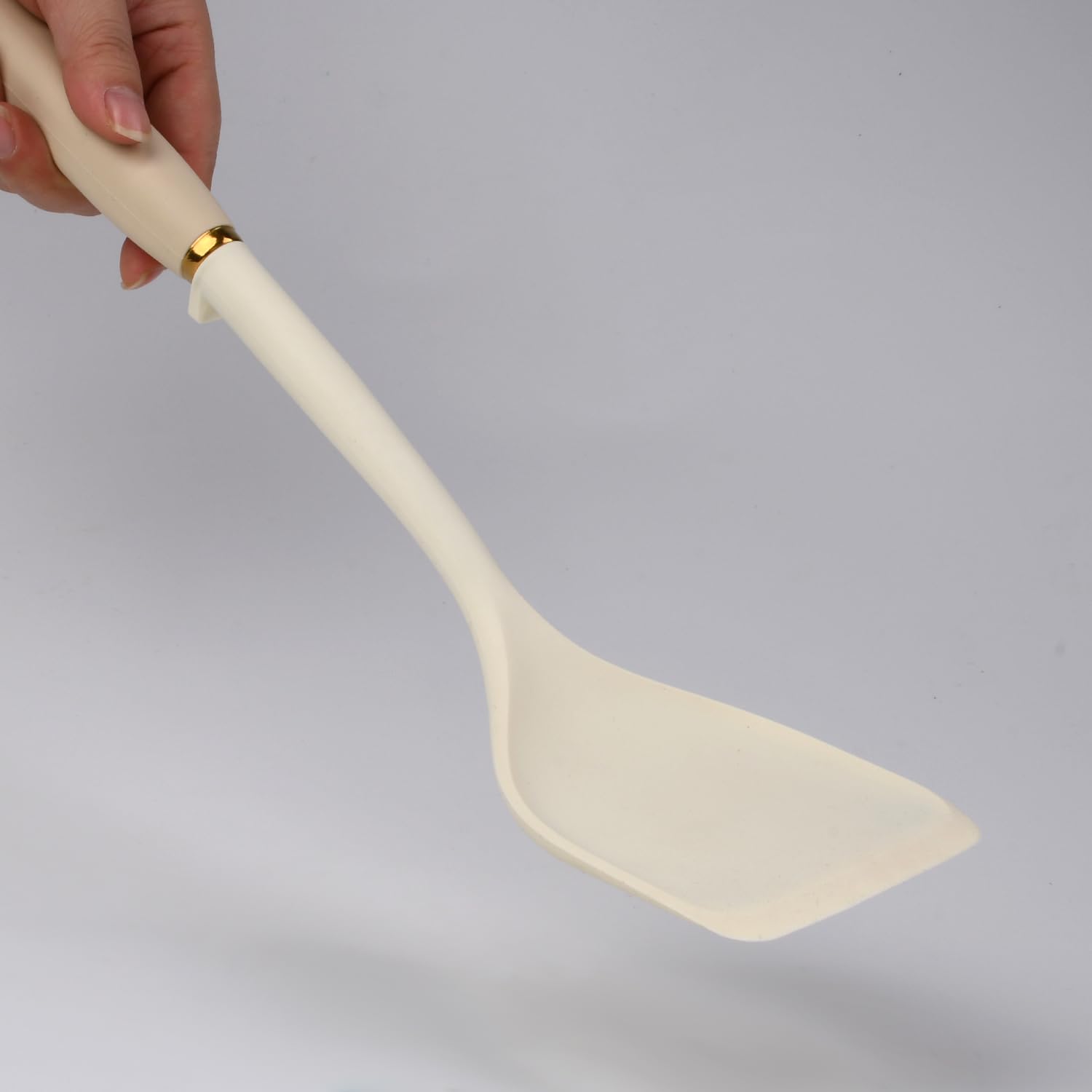 Armrous 35,6 cm massiver Silikon-Spatel, Pfannenwender, langer Griff, antihaftbeschichtet, zum Kochen, große Gummi-Flossen-Spatel, hitzebeständige Küchenutensilien, ideales Kochgeschirr für Fisch,