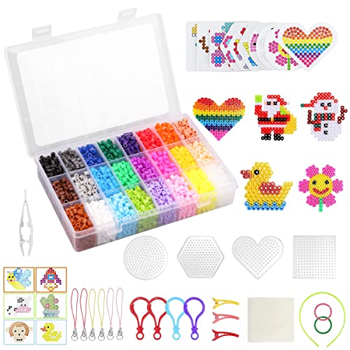 Wzone 7000 Bügelperlen Set - 12 Dinosaurier Motive Mit Platten & Zubehör