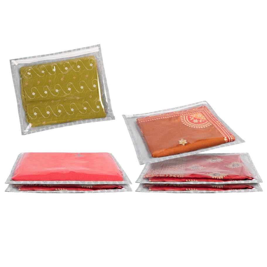 Homestrap Set of 6 Printed Single Saree Cover/Clothes Storage Bag...