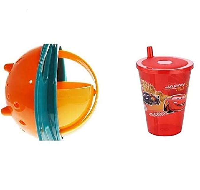 XSOURCE Baby Non Spill Portable Universal Gyro Bowl and Sipper Glass Combo Set