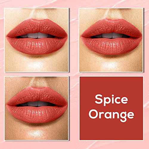 Image of Jaquline USA Color Me Matte Long Lasting liquid Lipstick enriched with vitamin E & tea tree oil (Spice Orange-5 ml) (Pack of 2)