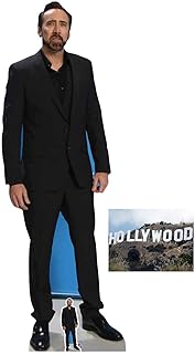 Nicolas Cage Lifesize and Mini Cardboard Cutout Fan Pack, 186cm x 66cm Includes 8x10 Star Photo