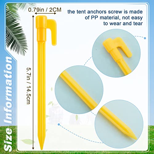 24 Pack Yellow Plastic Stakes
