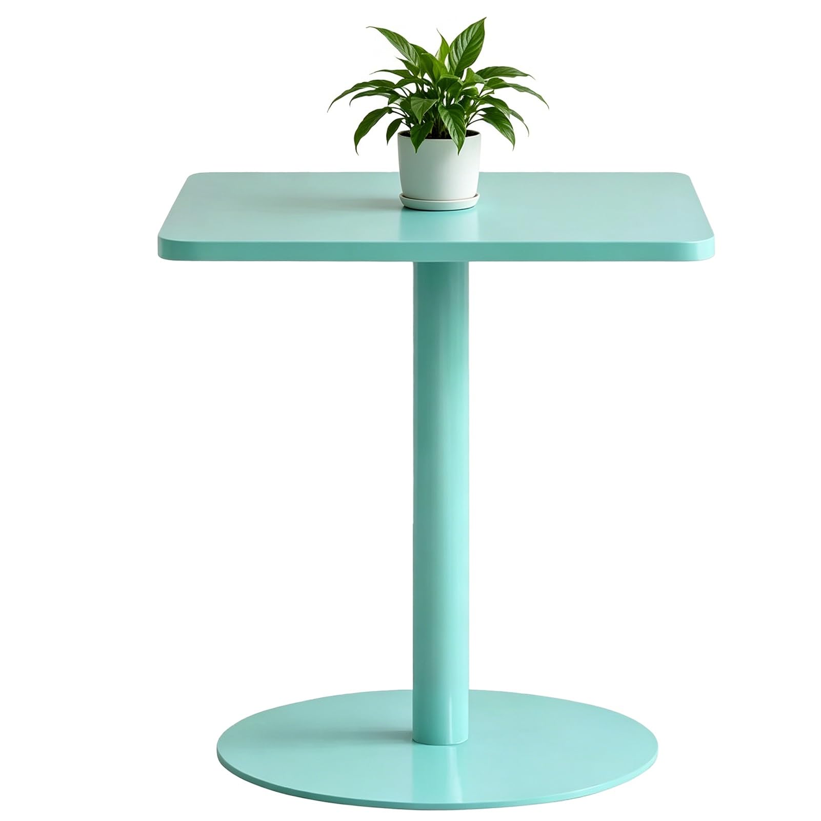 Tavolo Da Pranzo Minimalista Impermeabile Con Piedistallo Quadrato, Scrivania Laterale Impilabile Salvaspazio Per Sala D'attesa Di Boutique, Panetteria, Casa, Uso Interno Ed Esterno(70x70x73cm)