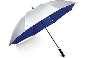 G4Free 54/62 Inch Extra Large Silver Coated Windproof Cooling UV Protection Golf Umbrella